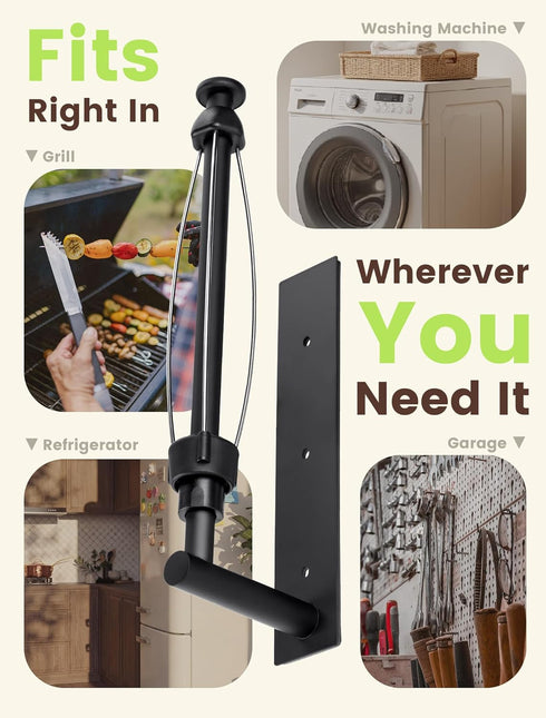 INMAKER Magnetic Paper Towel Holder, Strong Magnet Paper Towel Holder for Fridge, Kitchen, RV, Garage, Grill with Self
