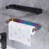 SUS304 Paper Towel Holder Under Cabinet for Kitchen, Stainless Steel Paper Roll Holder, Rainbow Self Adhesive or Screw