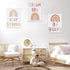 3 Fumete Pcs Boho Nursery Wall Art Decor, Be Brave, Dream Big, Stay Strong Rainbow Canvas Wall Art Poster for Boys