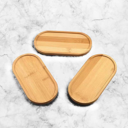Bamboo Soap Dispenser Tray, Kitchen Countertop Tray for Jewelry, Cosmetics, and Small Items, Organizer