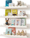 Seocry Kids' Bookshelf Set of 4 - White Floating Nursery Book Shelves, Picture