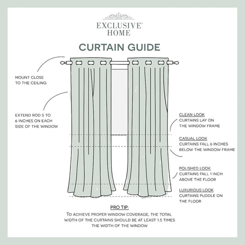 Exclusive Home Biscayne Two Tone Textured Grommet Top Curtain Panel, 54"x120", Sand, Set of 2 for Indoor/Outdoor
