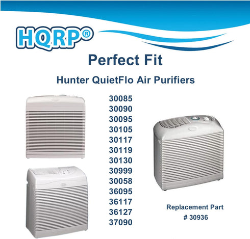 HQRP Filter Compatible with Hunter 30936 QuietFlo Models 30085, 30090, 30095, 30105, 30117, 30119, 30130, 36117, 36127,