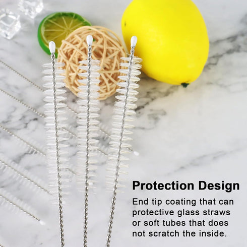 Straw Cleaner Brush for Owala FreeSip 24oz/32oz/40oz, Silicone Long Handle Bottle Brush with 3 in 1 Cup Lid Cleaning