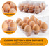 ALISWAT 120 Pack 12 Count, 1 Dozen Egg Cartons Cheap Bulk Clear Empty Egg Cartons for Chicken Eggs, Plastic Egg Holder