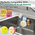 3-IN-1 Mommy 2 1 Multiuse Sponge Holder for Kitchen Sink, Sponge Caddy for Scrub Daddy/Scrub Smiley Face, Sink