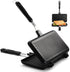 SOUJOY Sandwich Maker, Non-stick Grill Panini Maker with Handle, Stovetop Toasted Aluminum Flip Pan for Indoor Outdoor