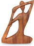 NOVICA Brown Suar Wood Yoga Sculpture, 'Yoga Stretch', 7.75" Tall