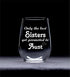 Only the Best Sisters Get Promoted to Aunt Stemless Wine Glass - Sister, Aunt Themed Gift for Women - 17 oz
