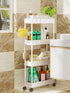5.1" 4 LEHOM Slim Storage Cart - Tiers Bathroom Organizer Mobile Shelving Unit Storage Rolling Utility Cart Slide Out
