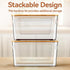 2 Pack spospo Trash Bag Holder with Bamboo Lid, Stackable Trashbag Dispenser, Extra Large Garbage Bag Holder