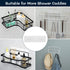 AKTECKE Shower Caddy Adhesive Replacement, No Drilling Transparent Adhesive Wall Hooks for Corner Shower Organizer