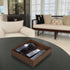 8 8 1.8 inches HofferRuffer Faux Leather Vanity Tray, Elegant Desktop Storage Organizer, Decorative Catchall