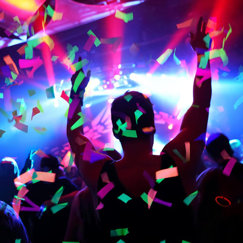 10000 Pieces UV Neon Confetti - Blacklight Glow Party Confetti in 5 Colors for Wedding, Bachelorette, Birthday