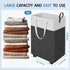 HomeHacks Rolling Large Laundry Hamper Large Collapsible Basket on Wheels, Waterproof Clothes Hamper, Narrow Corner Clothes Bins with Handles for Bathroom, Bedroom & Dorm (25 inches Grey) by HomeHacks
