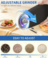 Set Set CIRCLE JOY Gravity Electric Salt and Pepper Grinder Automatic Salt and Pepper Grinder with LED Light, Battery