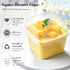 50Ct 8 oz TOFLEN Square Plastic Dessert Cups with Lids and Sporks, Clear Plastic Yogurt Parfait Cups Cake Cups
