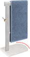 Hand Towel Stand for Bathroom with Marble Base, 304 Stainless Steel L Shape Towel Rack, Free-Standing Bar for Kitchen
