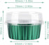 EUSOAR 50pcs 5 oz Aluminum Foil Cups with Lids, Baking Cups for Snacks, Desserts, Flan, Cupcake, Emerald Green