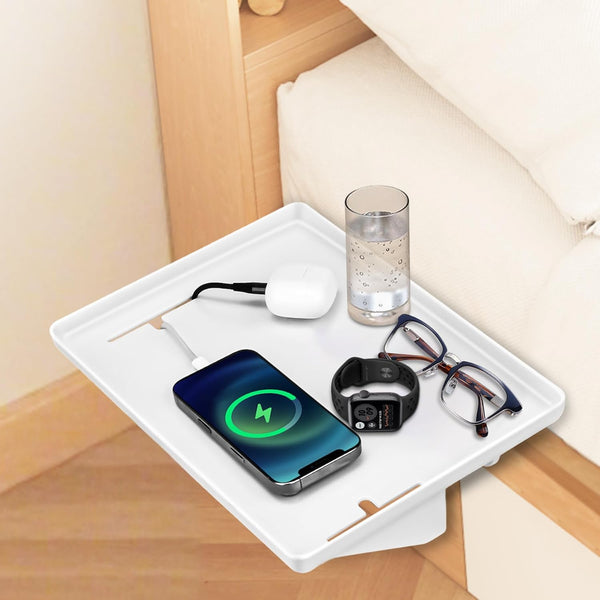 LOREEOU Bedside Shelf for Bunk Beds & Top Bunk, Clip On Nightstand with