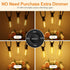 50FT 2500K 25+1 Bulbs, Dimmable Outdoor String Lights with Remote, Garden Patio Decor with Warm White, LED Edison