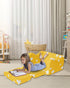 2-in-1 KokoSelene Toddler Couch, Kids Couch for Toddler Fold Out, Convertible Kid Sofa to Lounger Bed for Girls