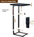 Premium Adjustable C Shaped End Table, Mini Side Tables for Couch and Sofa, Small Coffee Table with Metal Frame