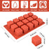 2 Pack Square Silicone Mold, Candy Chocolate Mousse Cake Baking Mold Dessert Molds for Soap,Ice cream,Truffle,Brownie by Goensjt