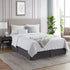 Nestl Dark Gray Bed Skirt Queen Size - 14 Inch Drop, Pleated Microfiber Hotel Quality