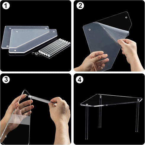 2 Countertop Jetec Tier Corner Bathroom Organizer Shelf Acrylic Bathroom Table Organizer Vanity Tray Sink Stackable