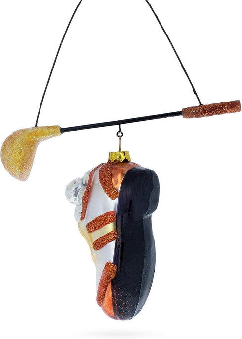 Blown Glass Christmas Ornament, Golf Essentials