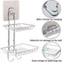 2 Tier Soap Dish with Hooks - Stainless Steel Wall Mounted Soap Holder for Shower Bathroom Kitchen, No Drilling