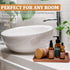 Bathroom Vanity Tray 11.8 x 5.9 inches, Natural Acacia Wood Organizer for Cosmetics, Jewelry, Perfume, Candle, Key