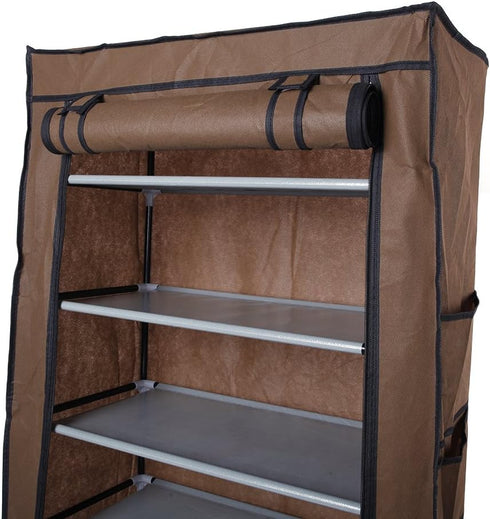 Fashine 10 Closet 27 Tier Shoes Cabinet Storage Organizer Shoe Rack Holds Pairs with Dustproof Nonwoven Fabric Cover