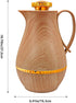 Insulated Thermal Coffee Carafe, 33 oz, Arabic-Style Thermos Flask, Coffee Tea Pot for Hot Cold Water, Wood Color