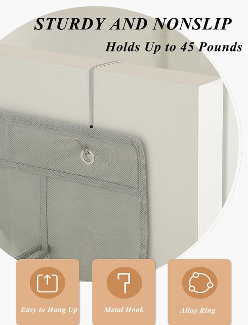 Over The Door Shoe Organizer, 28 Pocket Shoe Rack for Closet, Hanging Door Storage, Gray