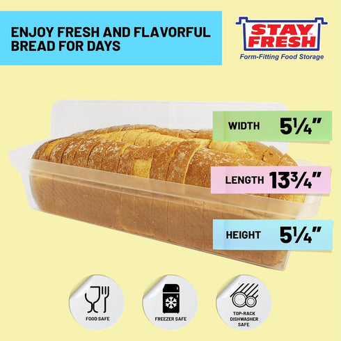 5 Kitchen Discovery Plastic Bread Box Container Preserve Bread Up To Days and Keep Flavor and Freshness - Bread Box