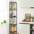 Yoobure 5-Tier Corner Shelf Stand, Tall Corner Bookshelf for Bedroom, Living Room, Narrow Display Shelf
