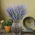 GTIDEA 4pcs Artificial Flowers, Flocked Plastic Lavender Bundle, Fake Plants for Home Kitchen Office Decor