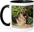 3dRose Mug, A German Shepherd Dog by Greenery, 11 oz, Black