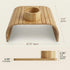 THE LAZY STORE Bamboo Couch Arm Tray for Drinks and Snacks with Detachable Cup Holder and Anti Slip Base, Foldable Sofa