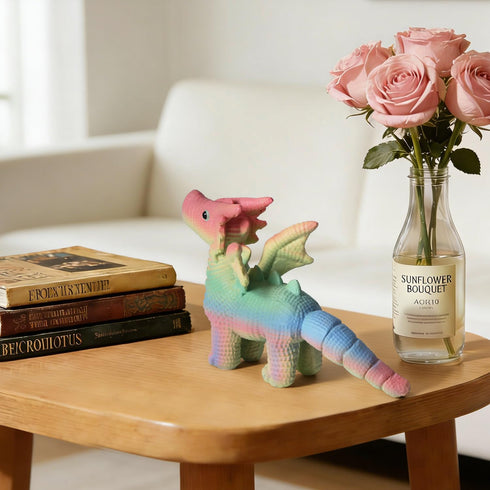 Zonling Cute Winged Dragons Decor for Home Desk Bookshelf, Unique Gift for Friends and Family, Mini Dragon Figurine