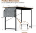 YSSOA Computer Desk, 40 Inch Home Office Work Study Table with Headphone Hooks, Deep Brown