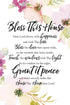 DEXSA Wood Plaque "Bless This House" with Inspiring Quotes 6"x9" - Elegant Frame for Wall & Tabletop Decoration |