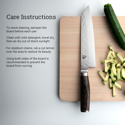 Shun Cutlery Small Hinoki Cutting Board, 10.75" x 8.25" Wooden Japanese Chopping Board for Kitchen