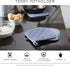DII Basic Terry Collection Quilted Potholder, 100% Cotton, Aqua, 3 Piece