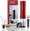 Electric Wine Opener - Must-Have Gift for Wine Lovers, Includes Foil Cutter, Vacuum Stoppers, and Pourer