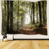 DZGlobal Forest Pathway in Misty Mountain Tapestry, Nature Landscape Wall Hanging Art for Living Room Bedroom Kitchen