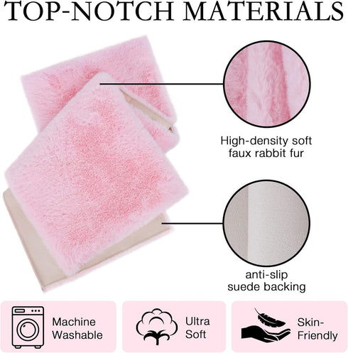 72 inches duduta Pink Faux Fur Table Runner Long, Fluffy Spring Easter Dresser Runner Coffee Table Runner Girls Room