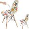 HAOYONG Waterproof Shell Chair Covers, Set of 2 Jacquard Dining Room Chair Slipcovers for Kitchen, Office, Living Room